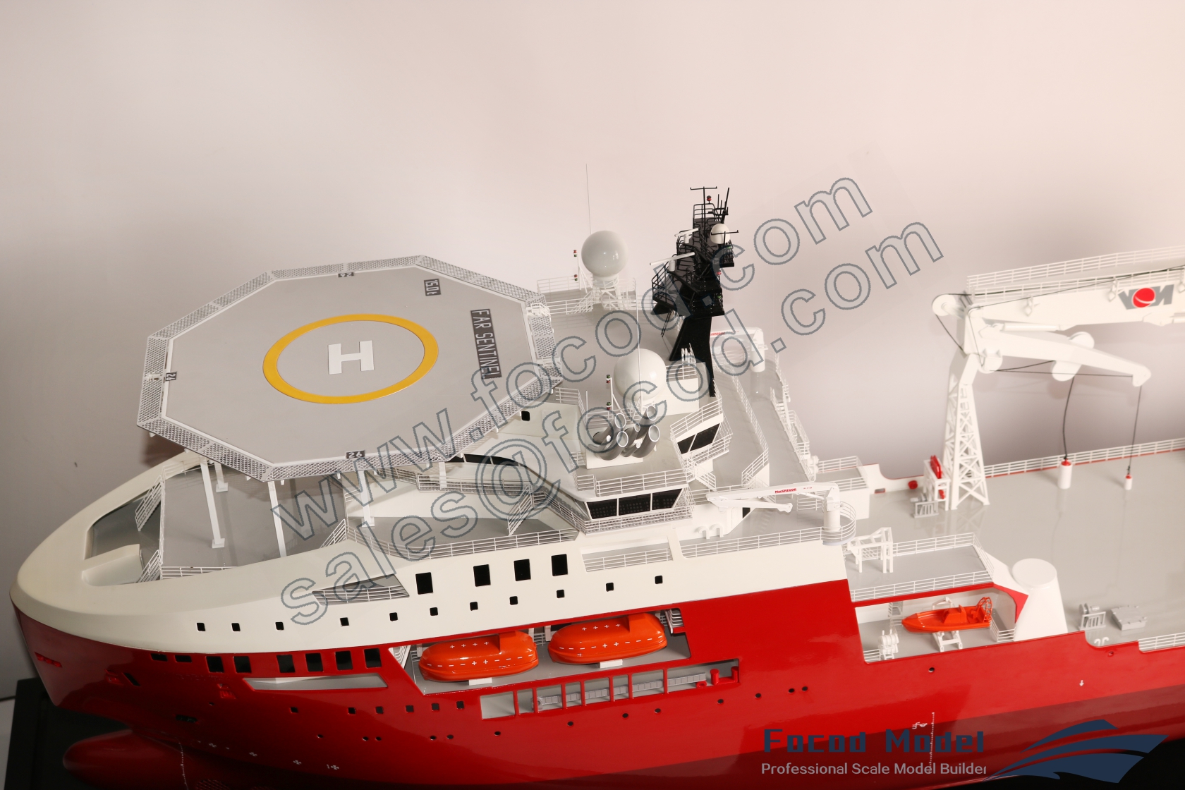 143米海上支援船“Far Sentinel”号定制模型